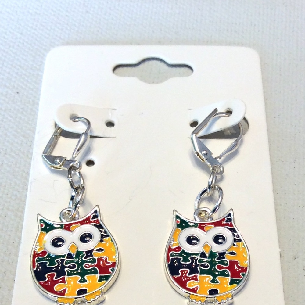 Owl Earrings Owls - Picture 2 of 4